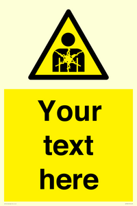 Custom Warning substance or mixture presenting a health hazard